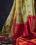 Lemon Yellow Kanchivaram Cotton Saree - 085 of 105