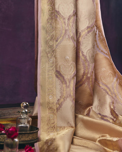 Pink Banarasi Kora Tissue Saree - 026 of 105