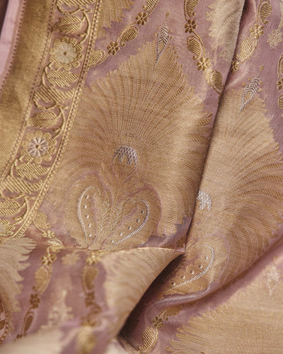 Pink Banarasi Kora Tissue Saree - 026 of 105