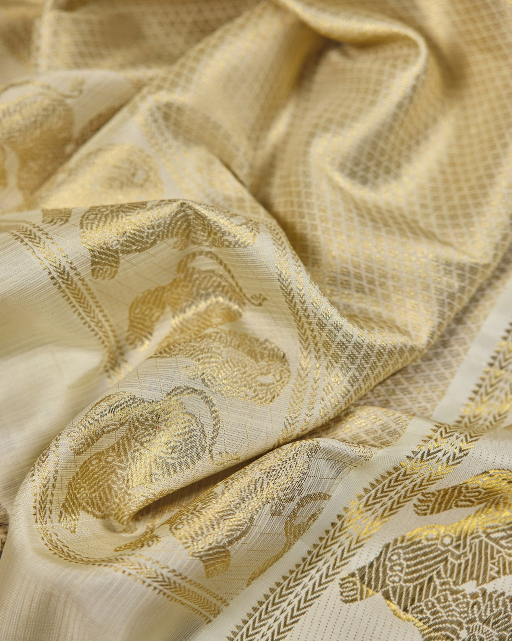 Cream Kota Silk Saree - 024 of 105