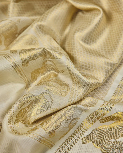Cream Kota Silk Saree - 024 of 105