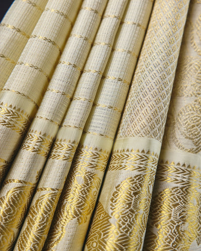 Cream Kota Silk Saree - 024 of 105