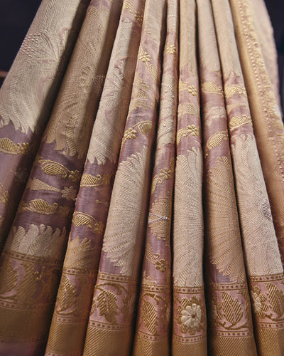 Pink Banarasi Kora Tissue Saree - 026 of 105