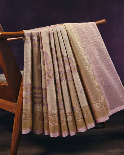 Pink Banarasi Kora Tissue Saree - 026 of 105