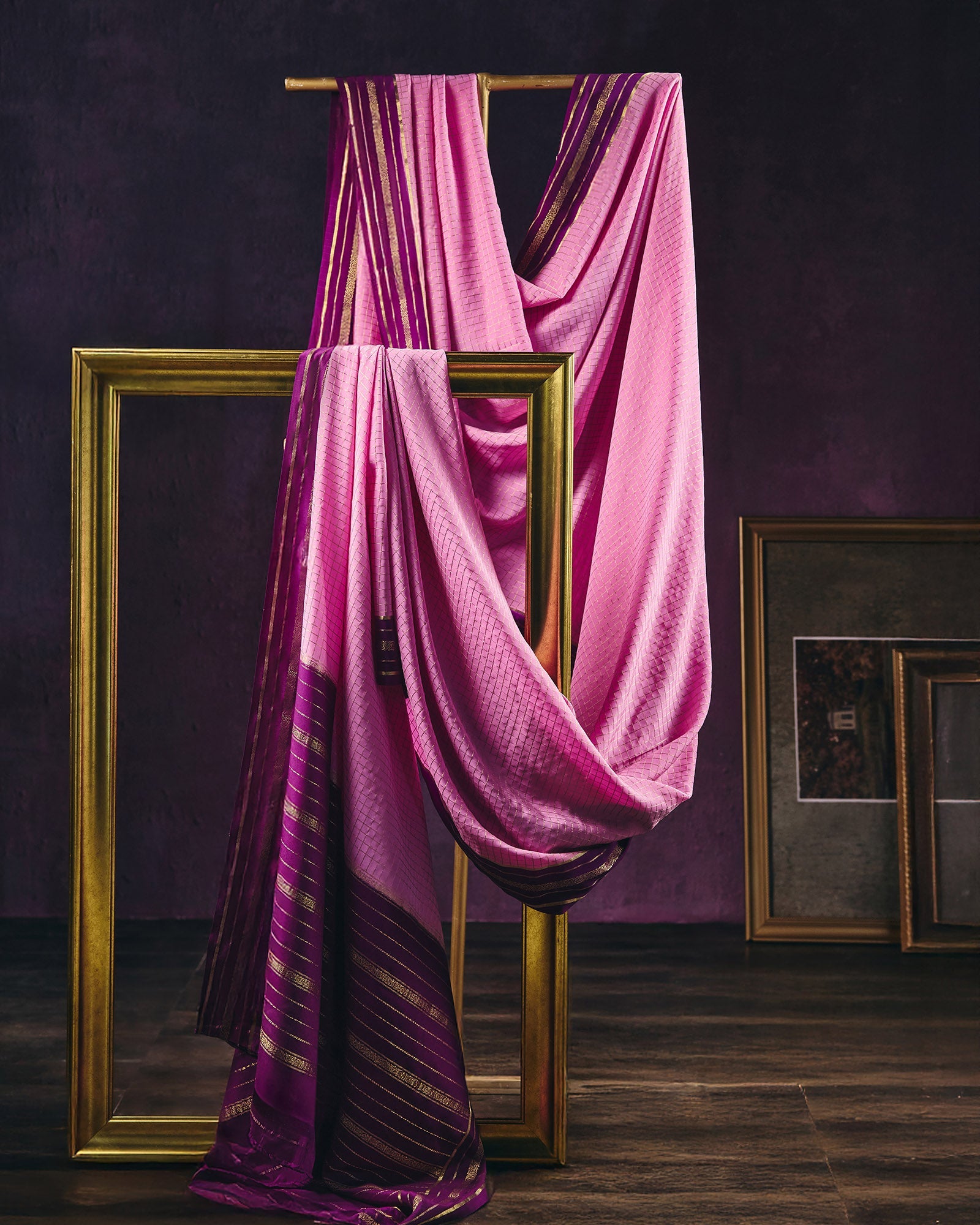 Pink Mysore Crepe Silk Saree - 073 of 105