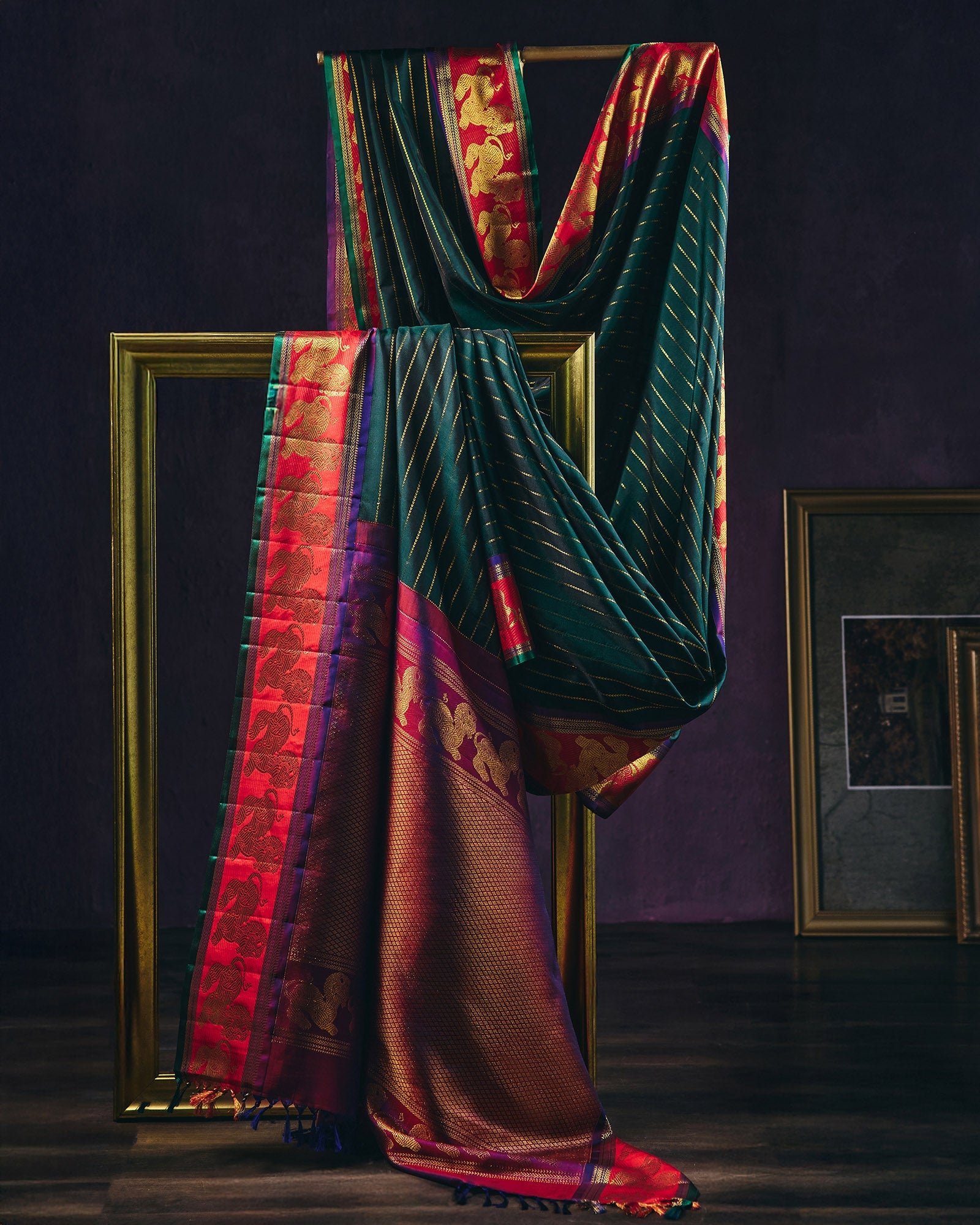 Dark Green Kanchivaram Silk Saree - 042 of 105