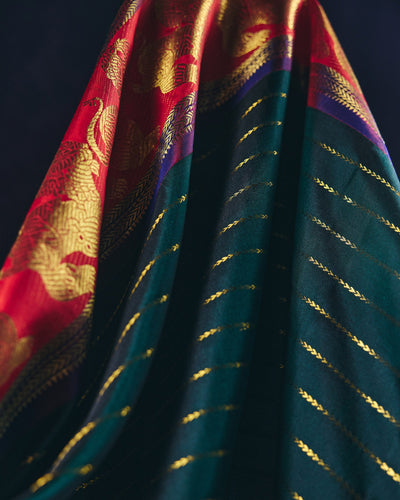 Dark Green Kanchivaram Silk Saree - 042 of 105