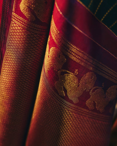 Dark Green Kanchivaram Silk Saree - 042 of 105