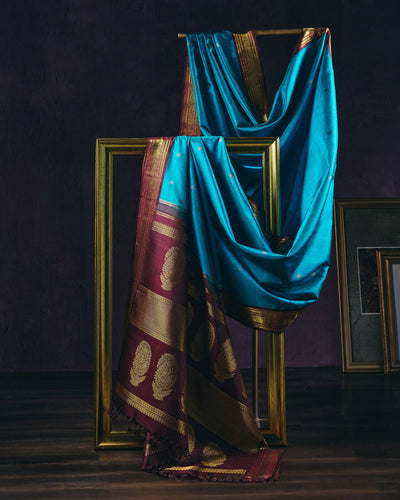 Blue Kanchivaram Silk Saree - 084 of 105