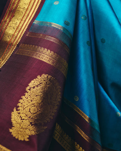 Blue Kanchivaram Silk Saree - 084 of 105