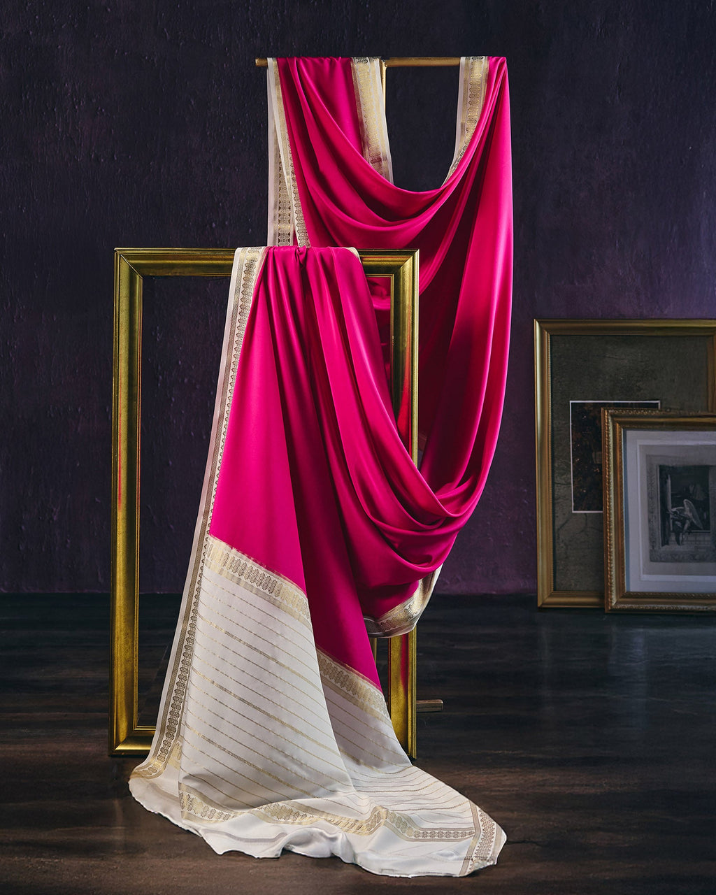 Magenta Mysore Crepe Silk Saree - 009 of 105