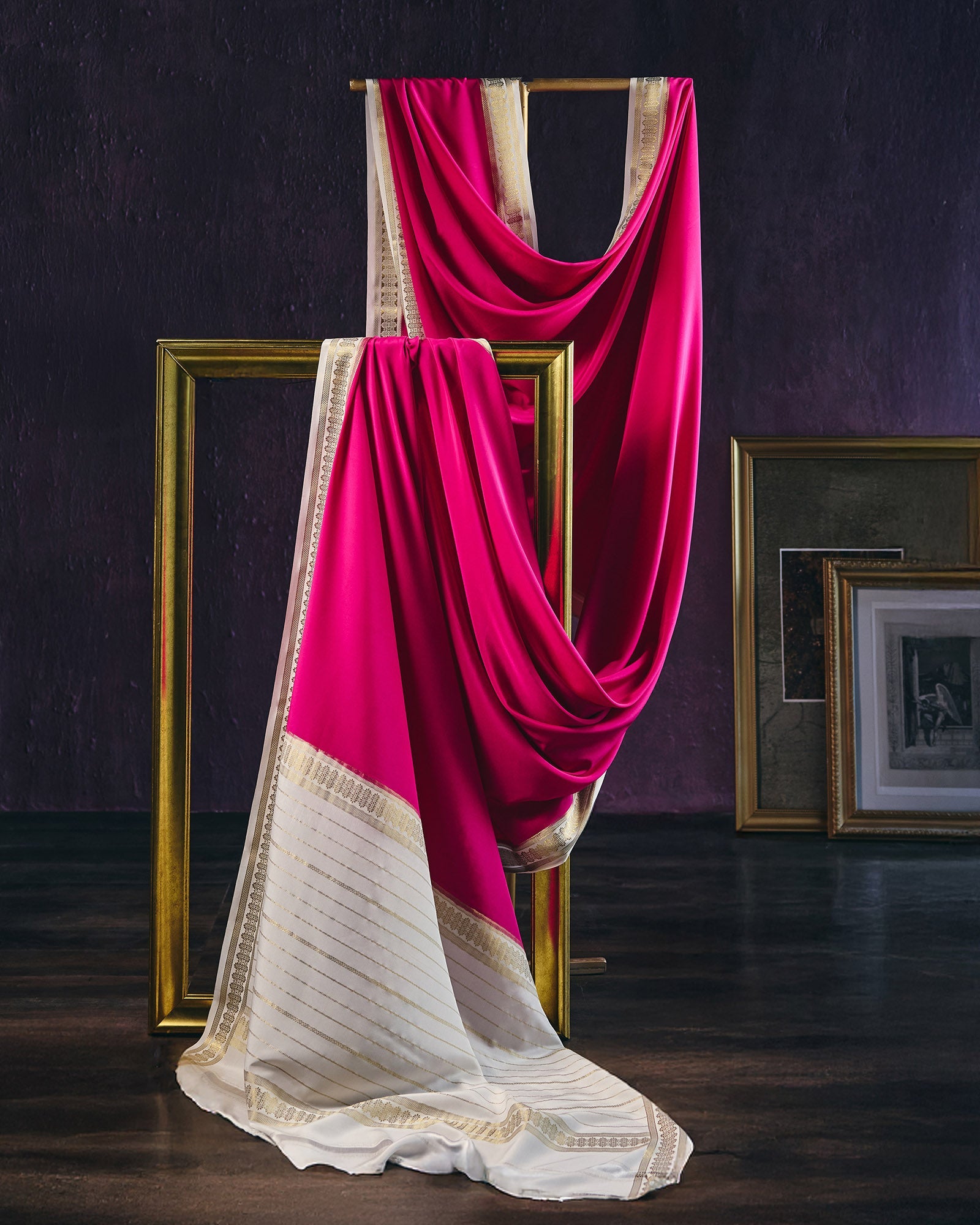 Magenta Mysore Crepe Silk Saree - 009 of 105