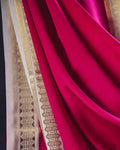 Magenta Mysore Crepe Silk Saree - 009 of 105