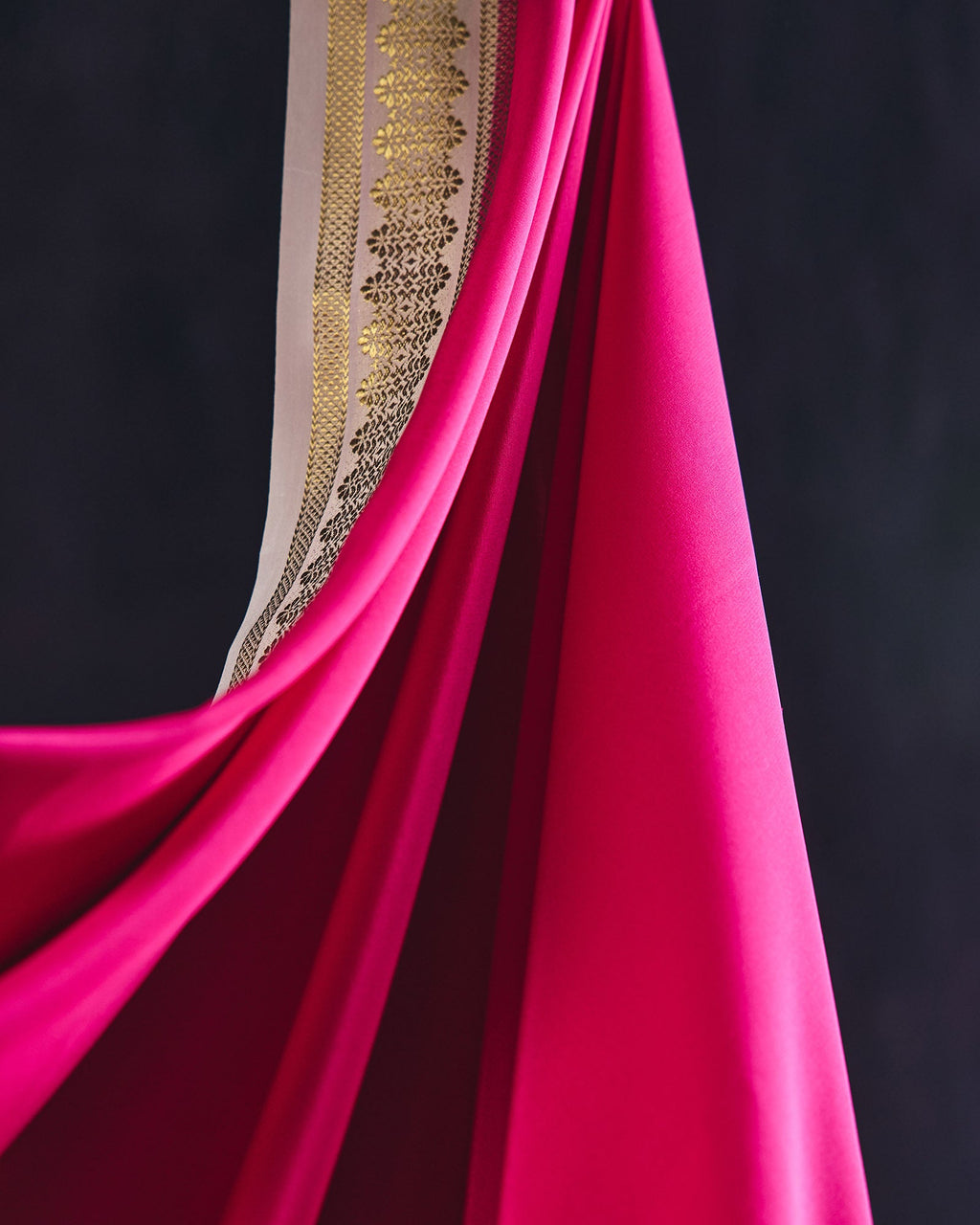 Magenta Mysore Crepe Silk Saree - 009 of 105