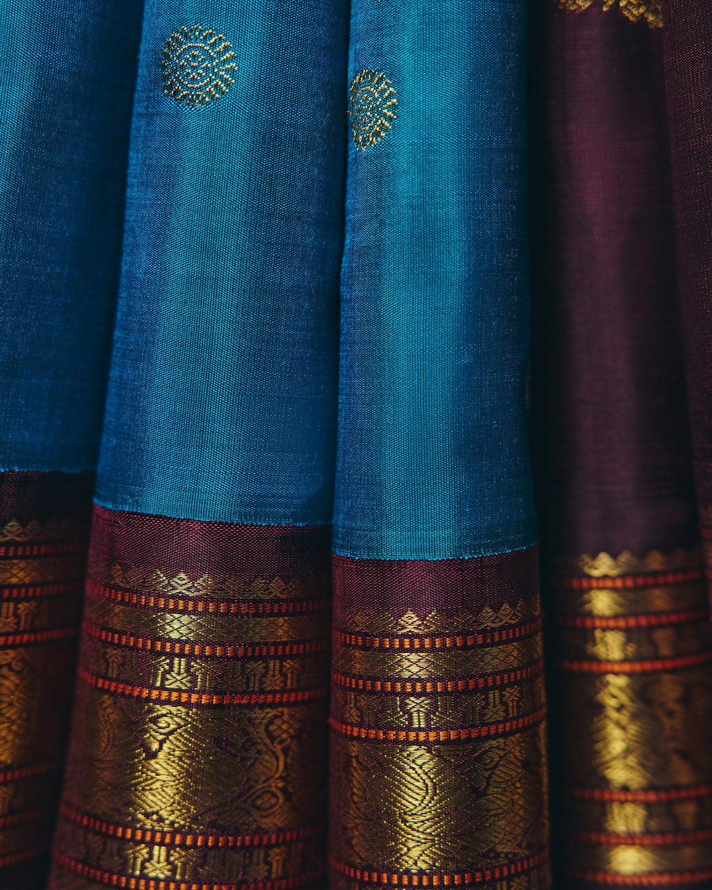 Blue Kanchivaram Silk Saree - 084 of 105