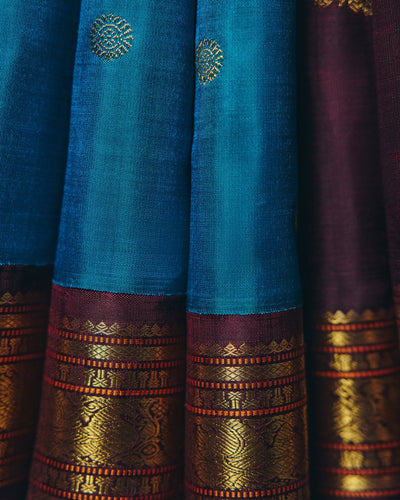 Blue Kanchivaram Silk Saree - 084 of 105