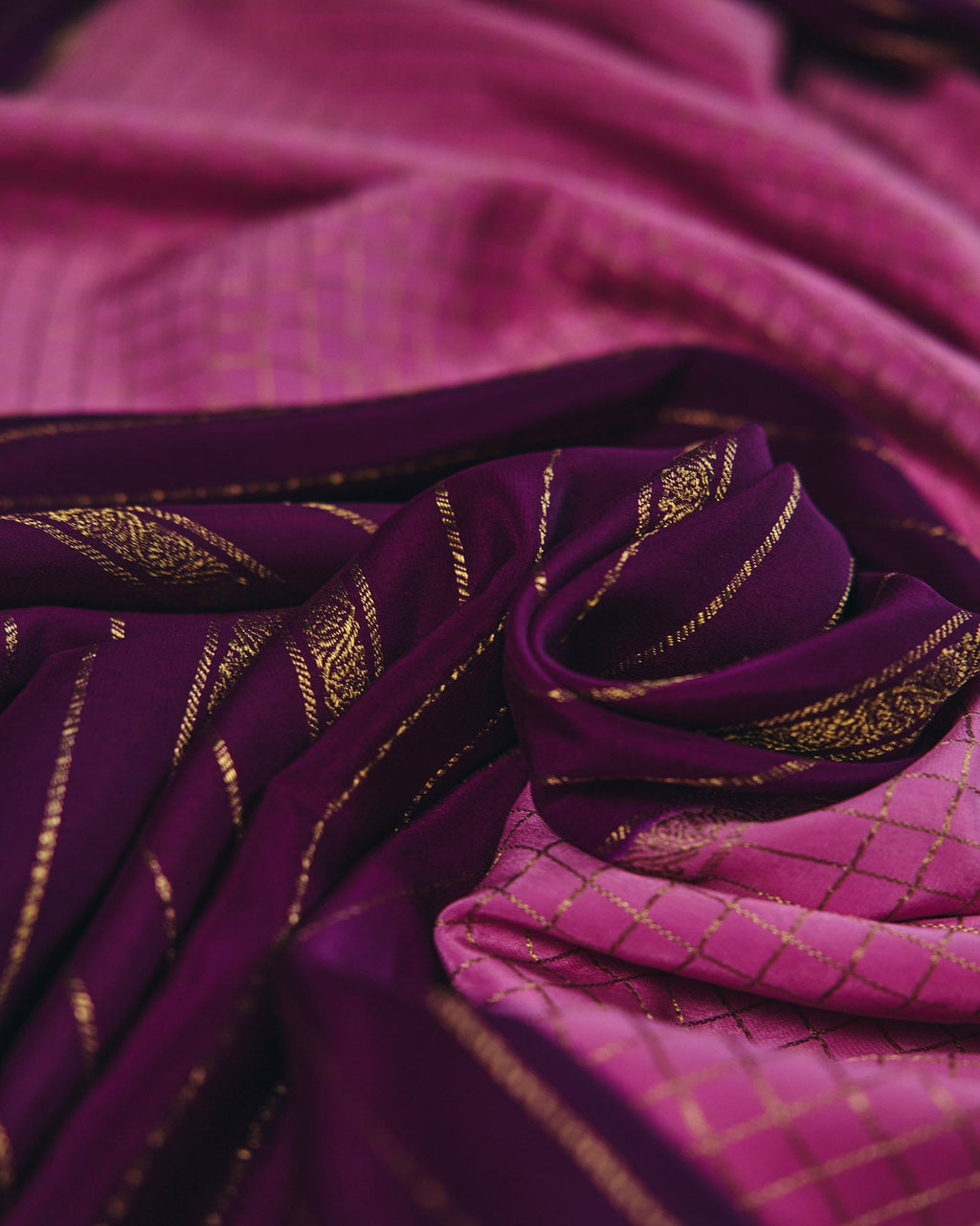 Pink Mysore Crepe Silk Saree - 073 of 105