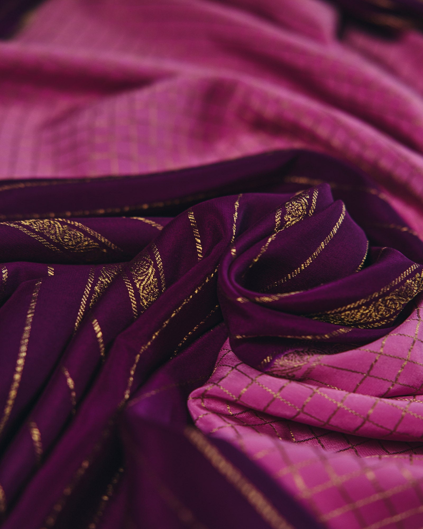 Pink Mysore Crepe Silk Saree - 073 of 105
