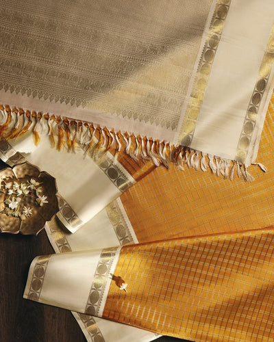 Mustard Yellow Kanchivaram Silk Saree - 017 of 105