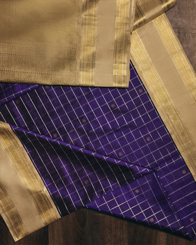 Violet Kanchivaram Silk Saree - 023 of 105