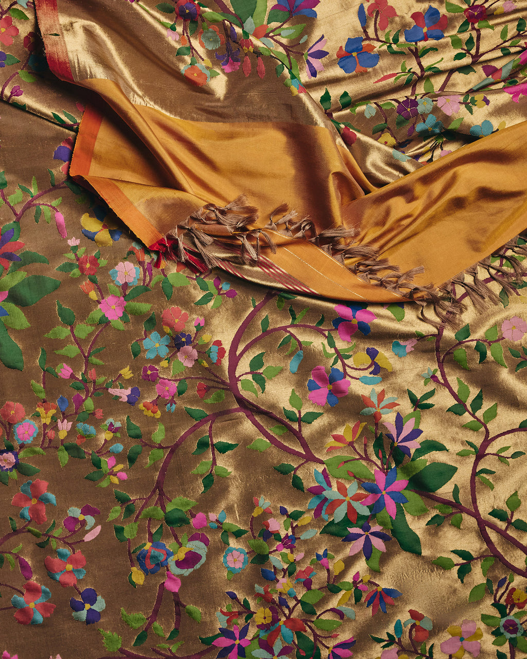 Gold Tissue Paithani Silk Saree