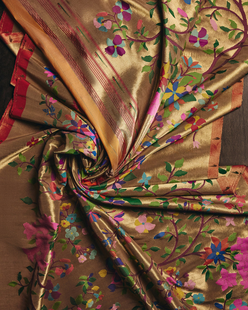 Gold Tissue Paithani Silk Saree