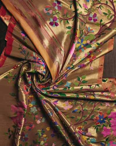 Gold Tissue Paithani Silk Saree