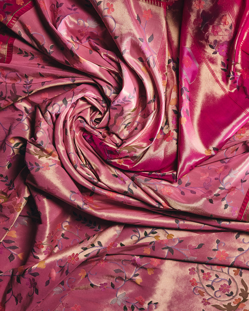 Pink Tissue Paithani Silk Saree