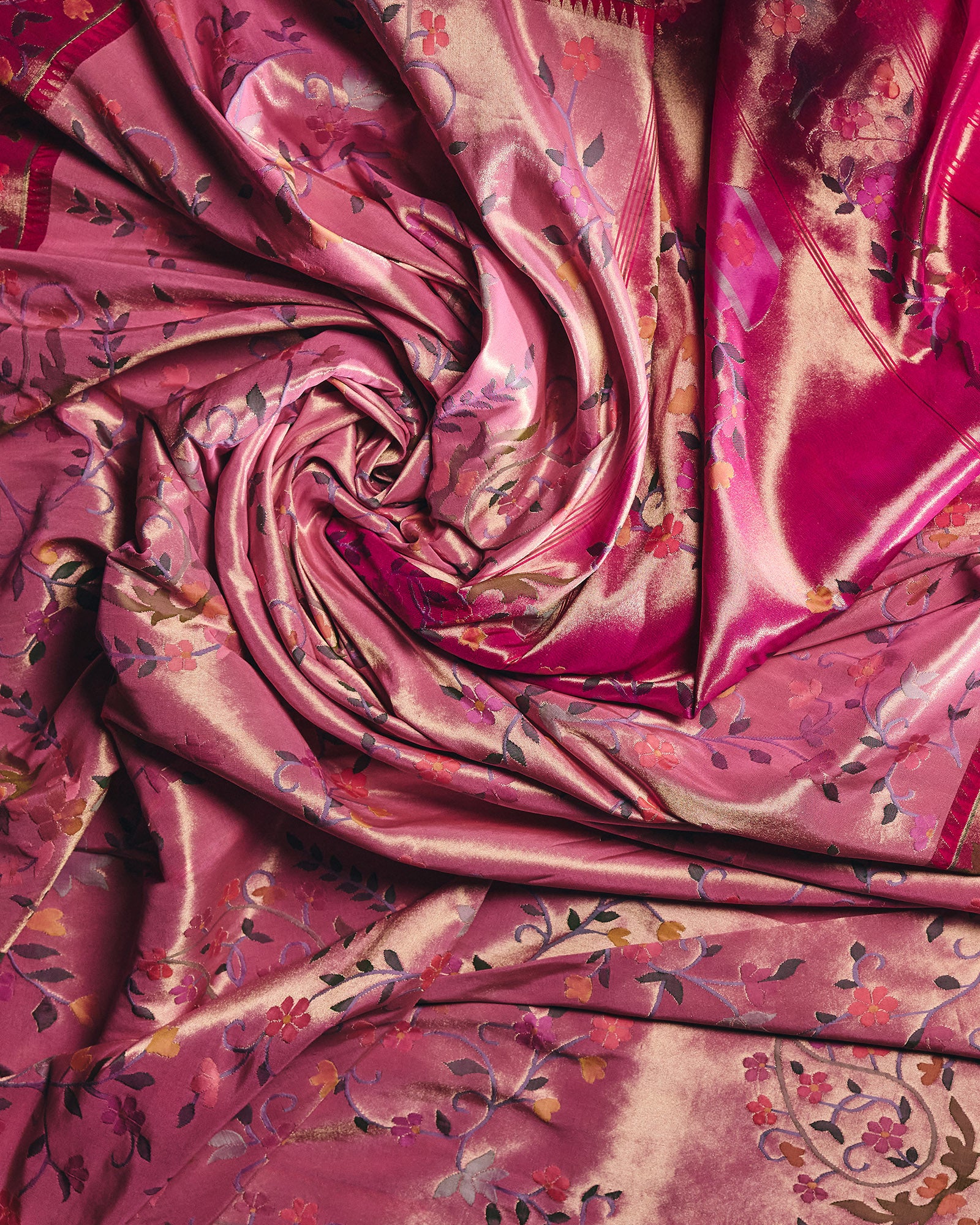 Pink Tissue Paithani Silk Saree