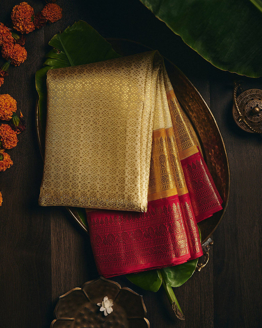 Off-White Kanchivaram Silk Saree - 020 of 105