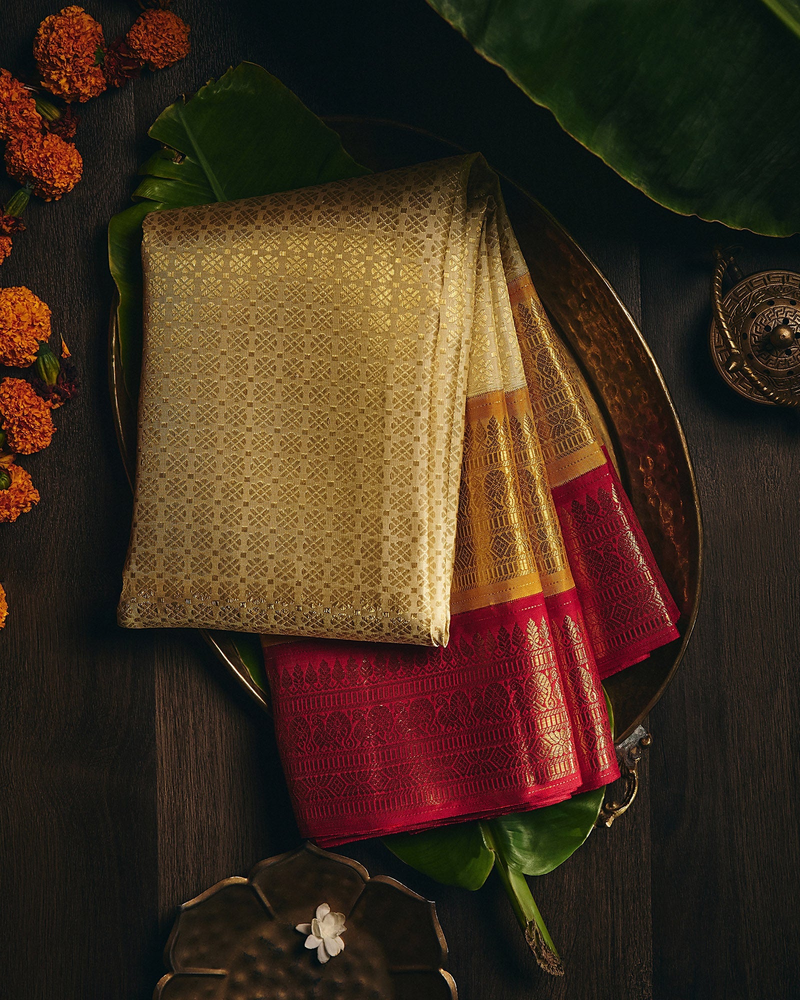Off-White Kanchivaram Silk Saree - 020 of 105