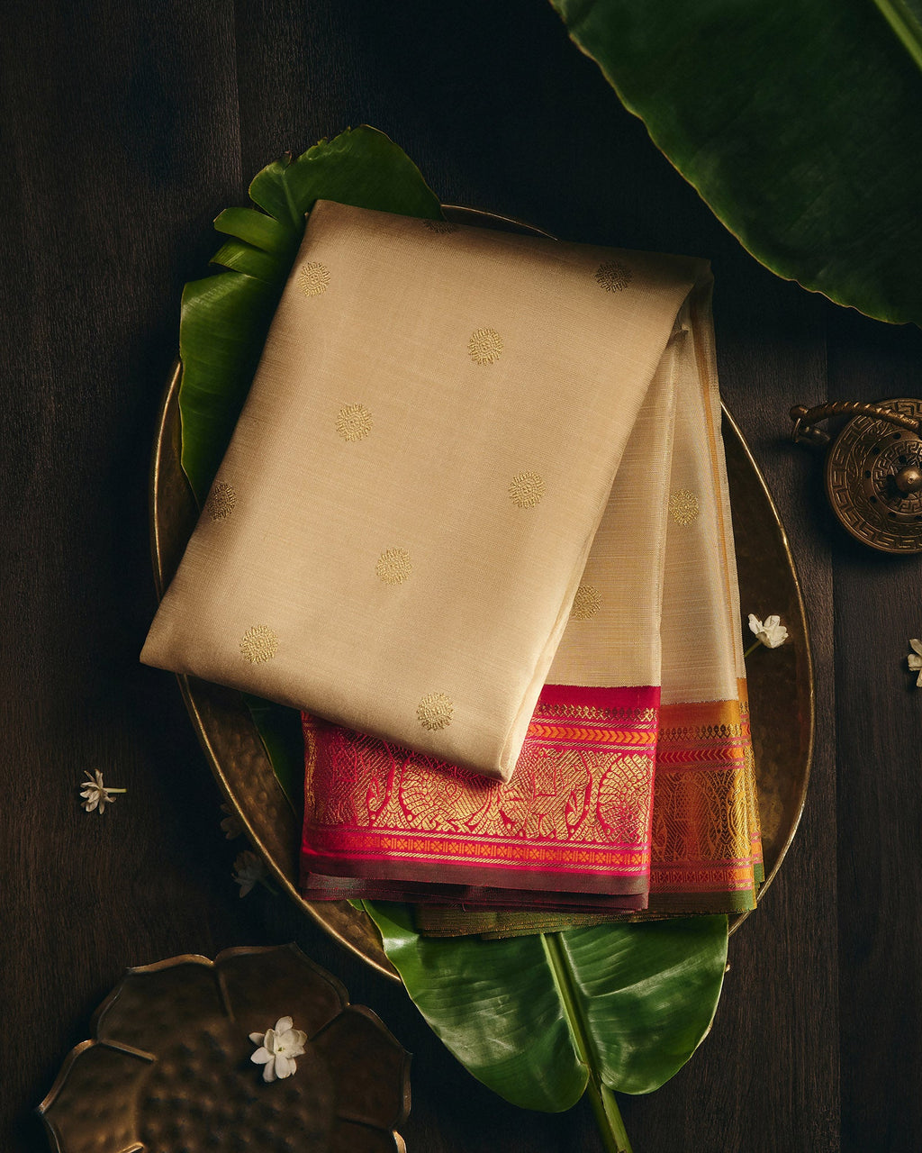 Beige Kanchivaram Silk Saree - 003 of 105