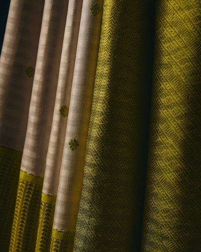 Off-White Kanchivaram Silk Saree - 104 of 105