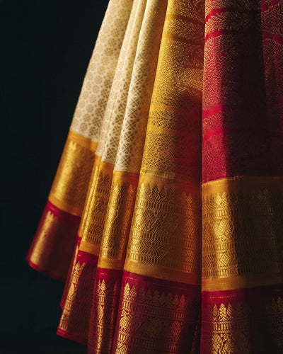 Off-White Kanchivaram Silk Saree - 020 of 105