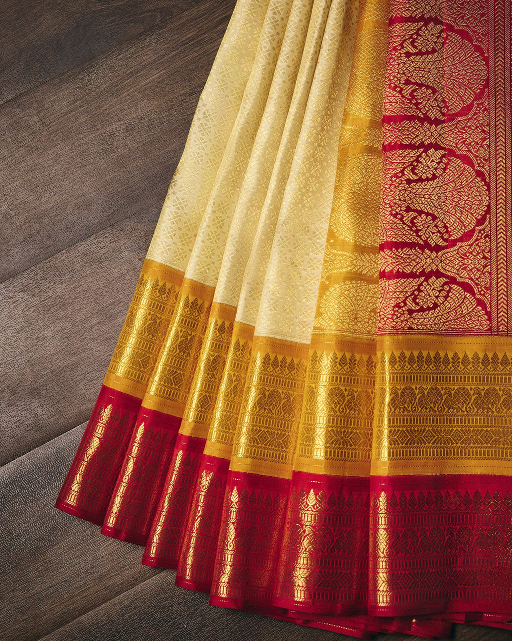 Off-White Kanchivaram Silk Saree - 020 of 105