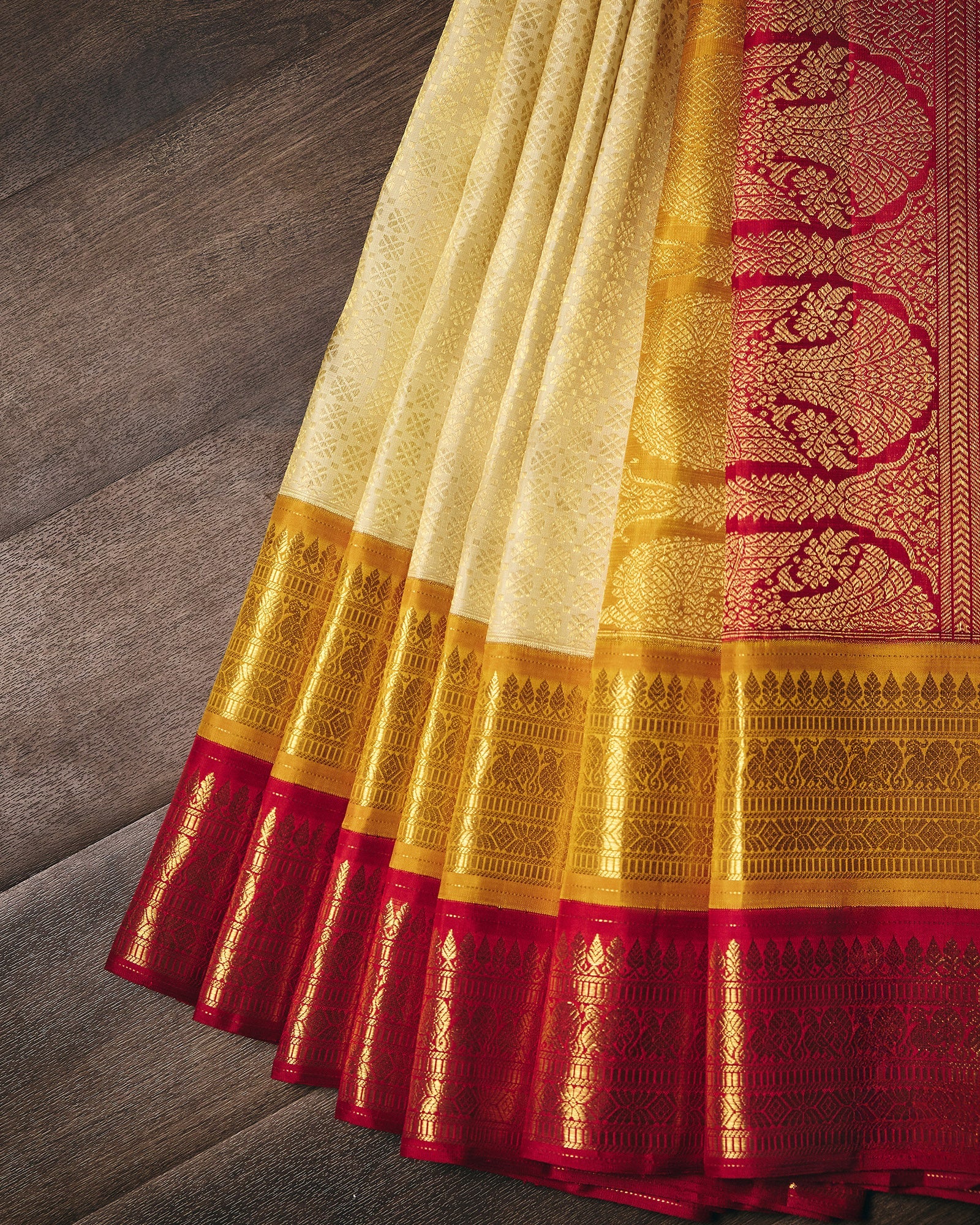 Off-White Kanchivaram Silk Saree - 020 of 105