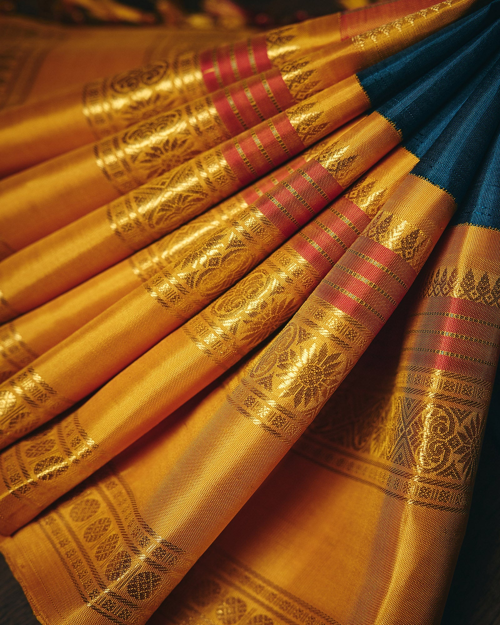 Peacock Blue Kanchivaram Silk Saree - 060 of 105