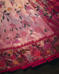 Pink Tissue Paithani Silk Saree