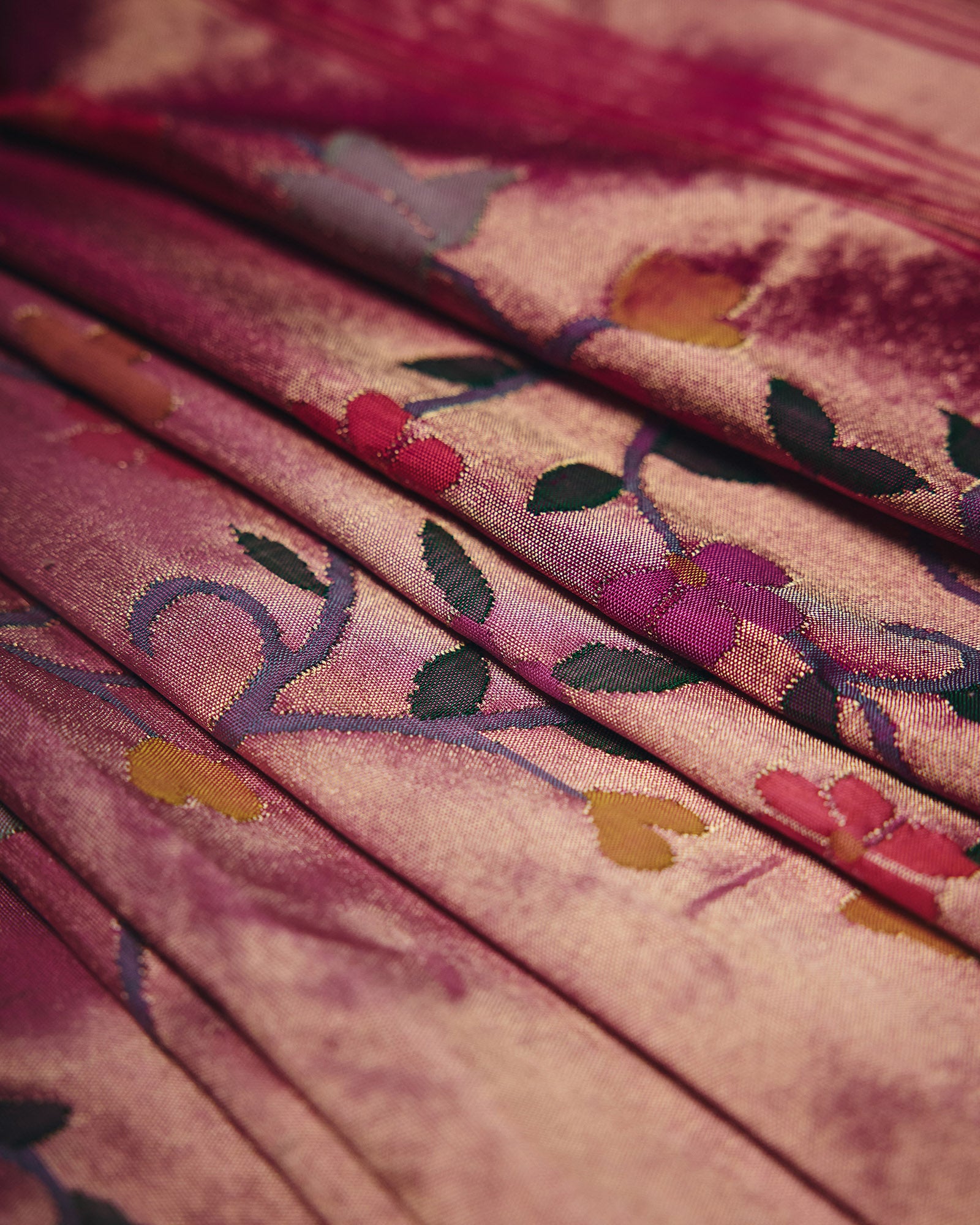 Pink Tissue Paithani Silk Saree