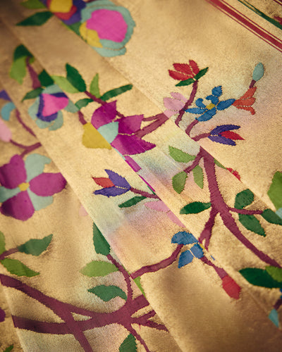 Gold Tissue Paithani Silk Saree