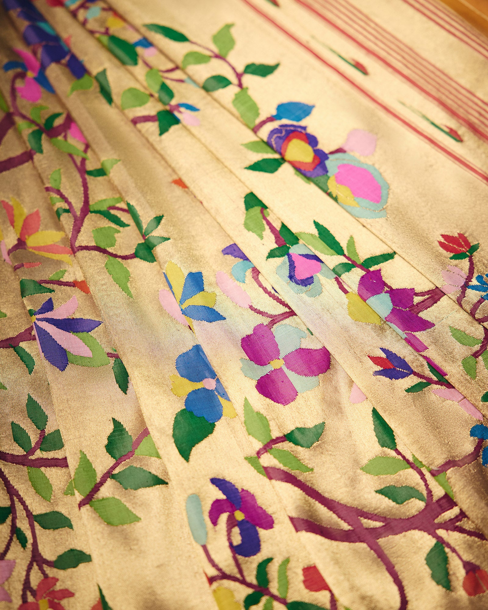 Gold Tissue Paithani Silk Saree