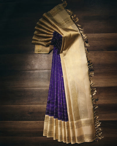 Violet Kanchivaram Silk Saree - 023 of 105