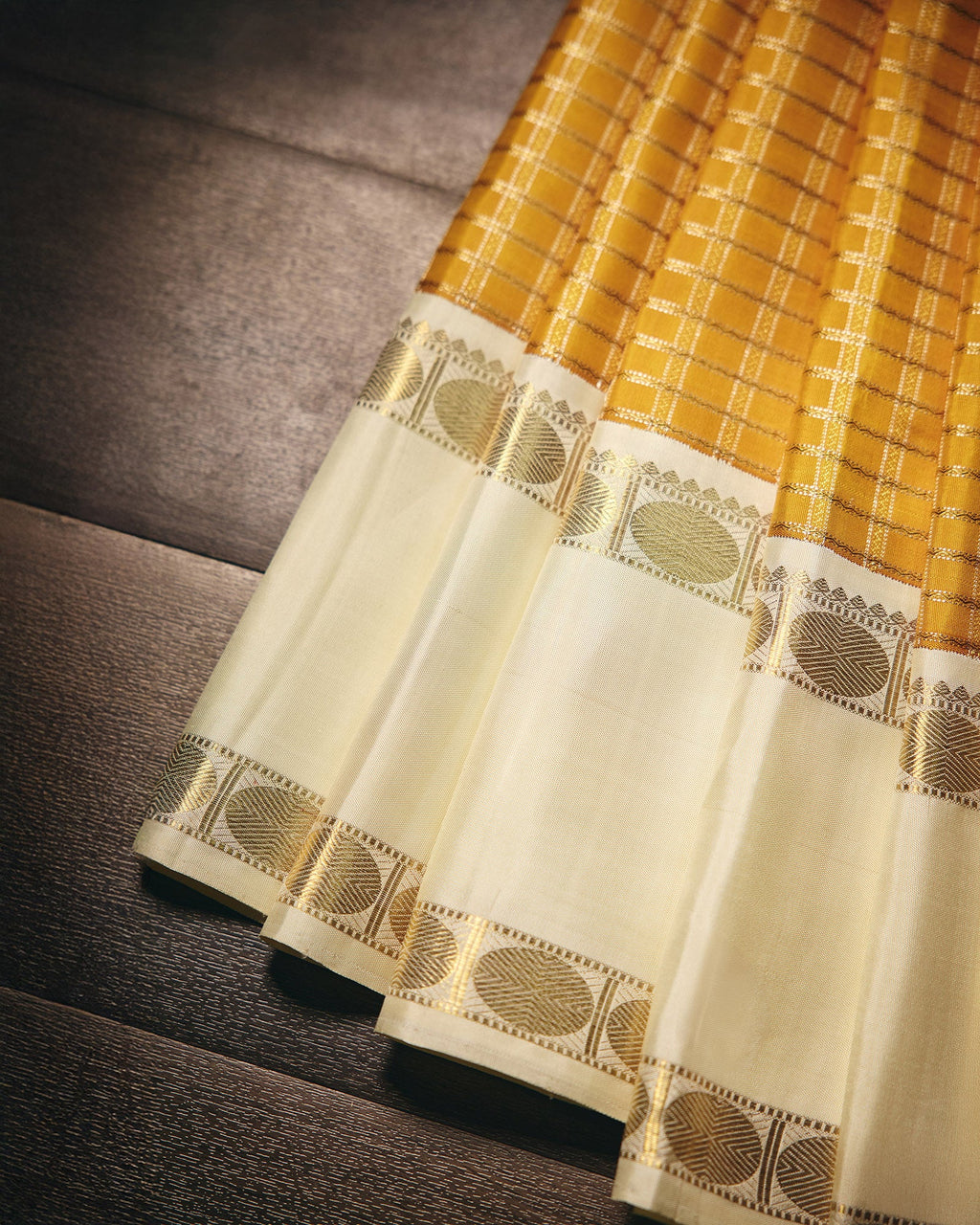 Mustard Yellow Kanchivaram Silk Saree - 017 of 105