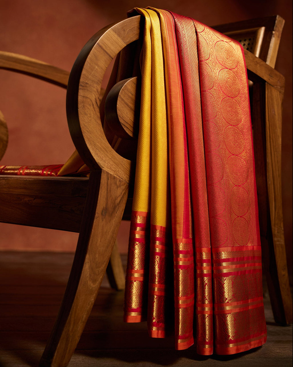 Golden Yellow Kanchivaram Silk Saree - 105 of 105