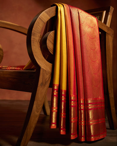 Golden Yellow Kanchivaram Silk Saree - 105 of 105