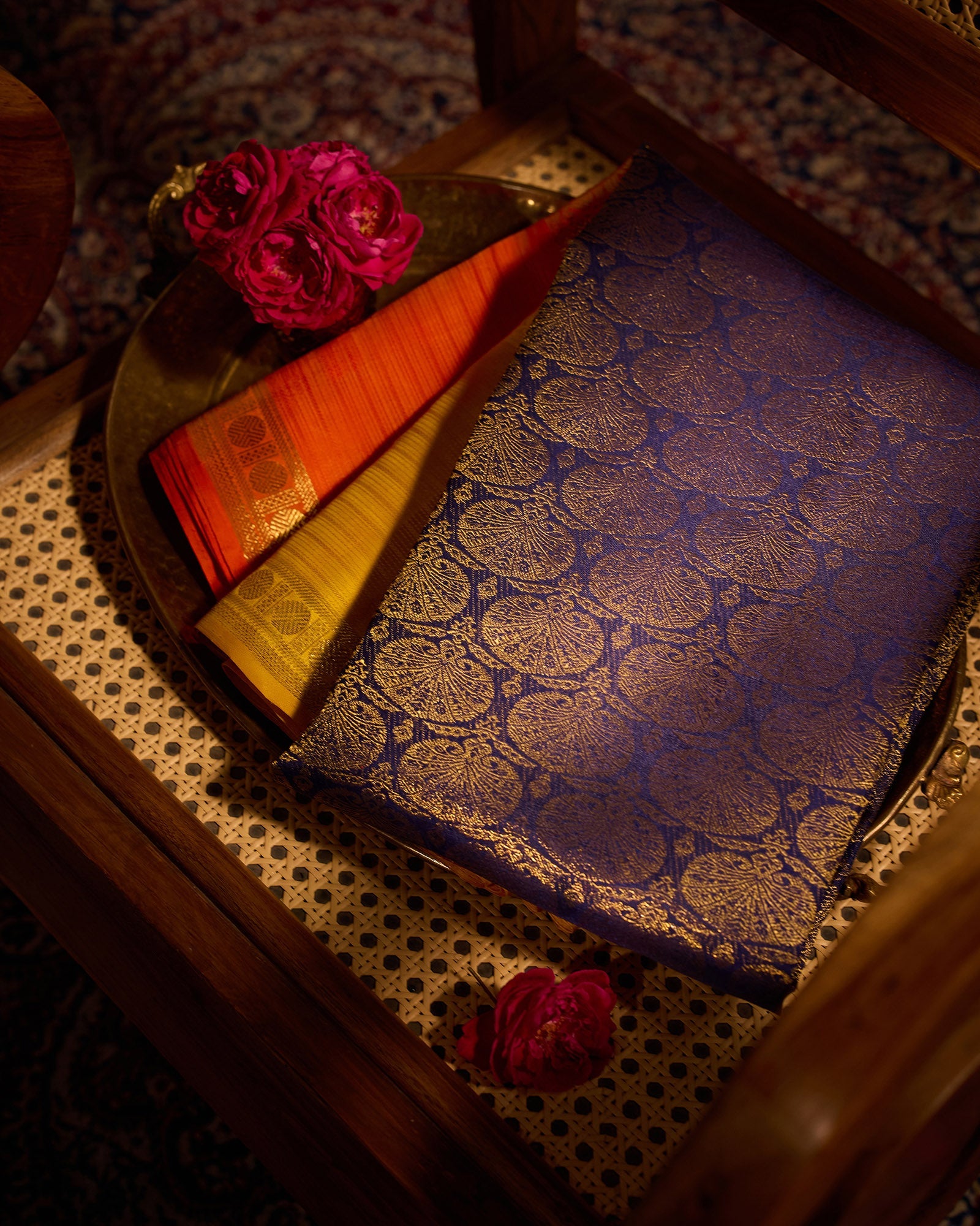 Dark Blue Kanchivaram Silk Saree - 078 of 105