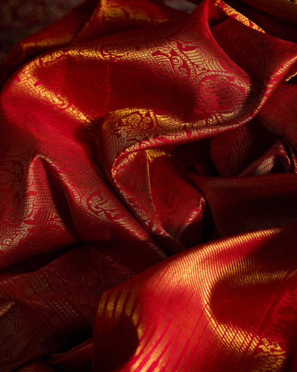 Red Kanchivaram Silk Saree - 005 of 105