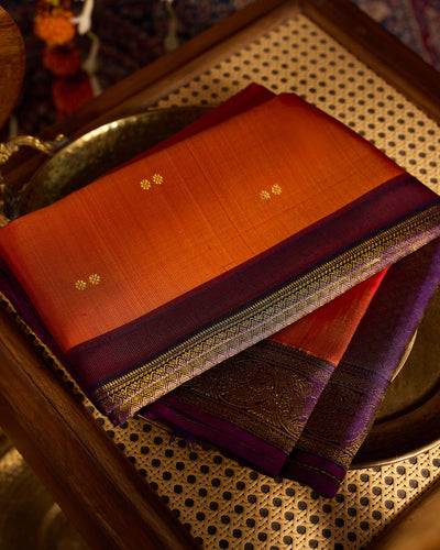 Orange Kanchivaram Silk Saree - 054 of 105
