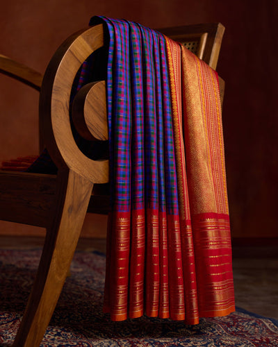 Blue Kanchivaram Silk Saree - 055 of 105