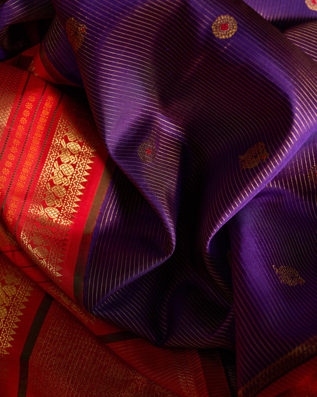 Blue Kachivaram Silk Saree - 056 of 105